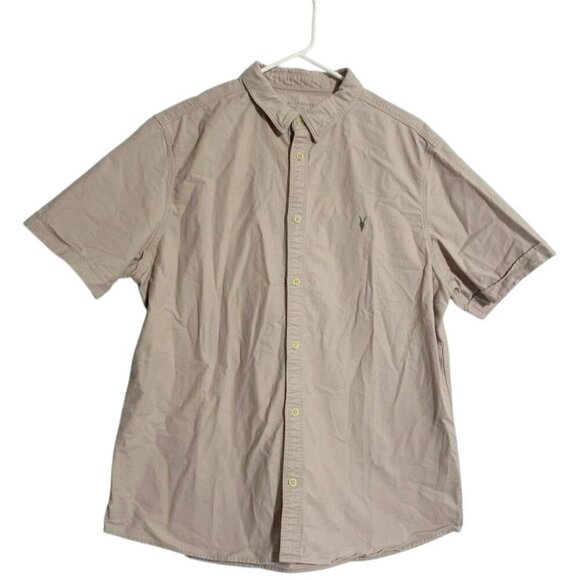 Men's AllSaints Size XXLTop Button Down Shirt Collared Short Sleeve